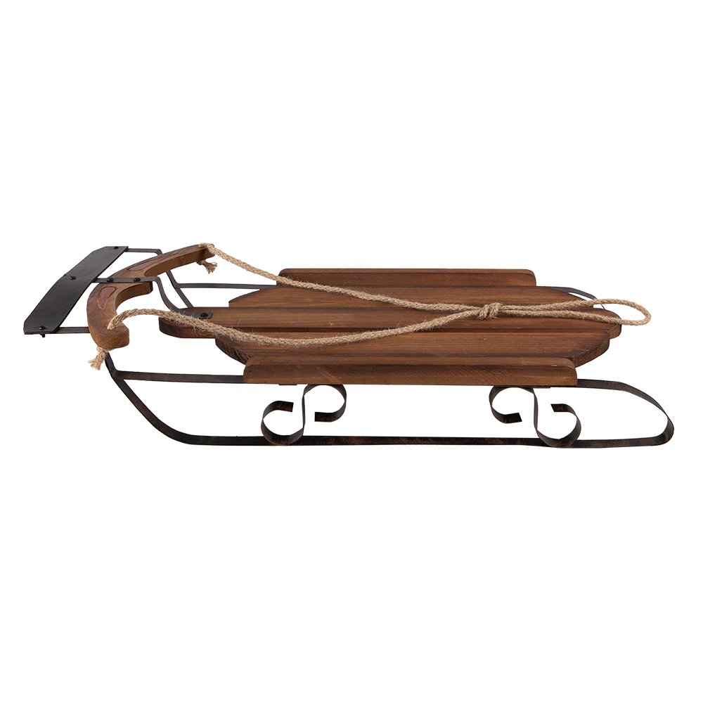 Decoratie Slee 71x39x14 cm Bruin Hout