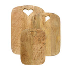 Snijplank hart mango hout 35cm
