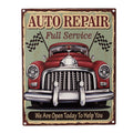 Tekstbord 20x25 cm Groen Rood IJzer Auto Wandbord