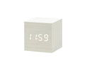 Houten wekker Kubus Wit