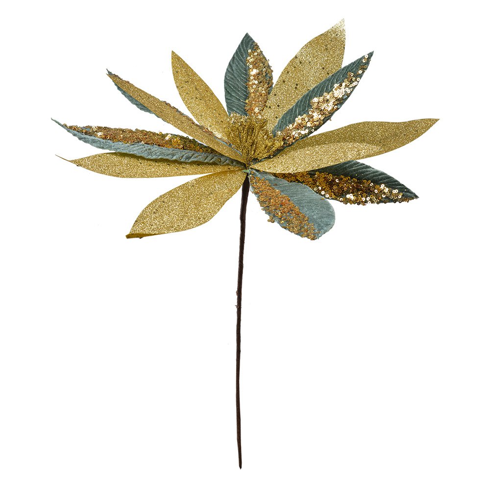 Kunstplant Kerstster Ø 40x47 cm Groen Geel Kunststof Kerstdecoratie