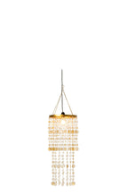 J-Line Lampenkap met kralen - goud - small