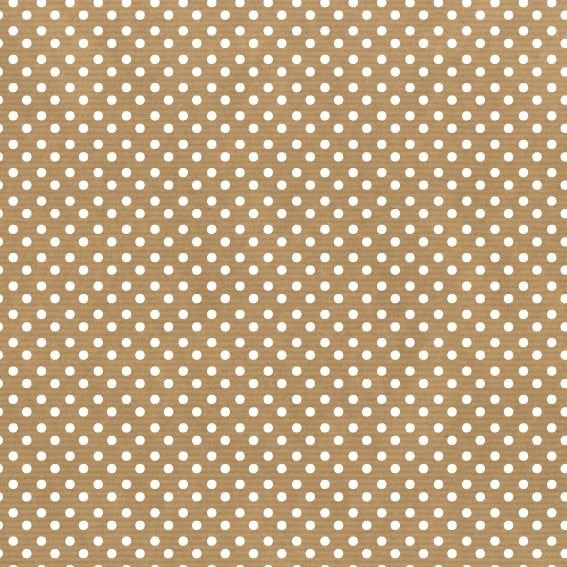 Cadeaupapier - Kraft wit stip - 50 cm x 150 meter