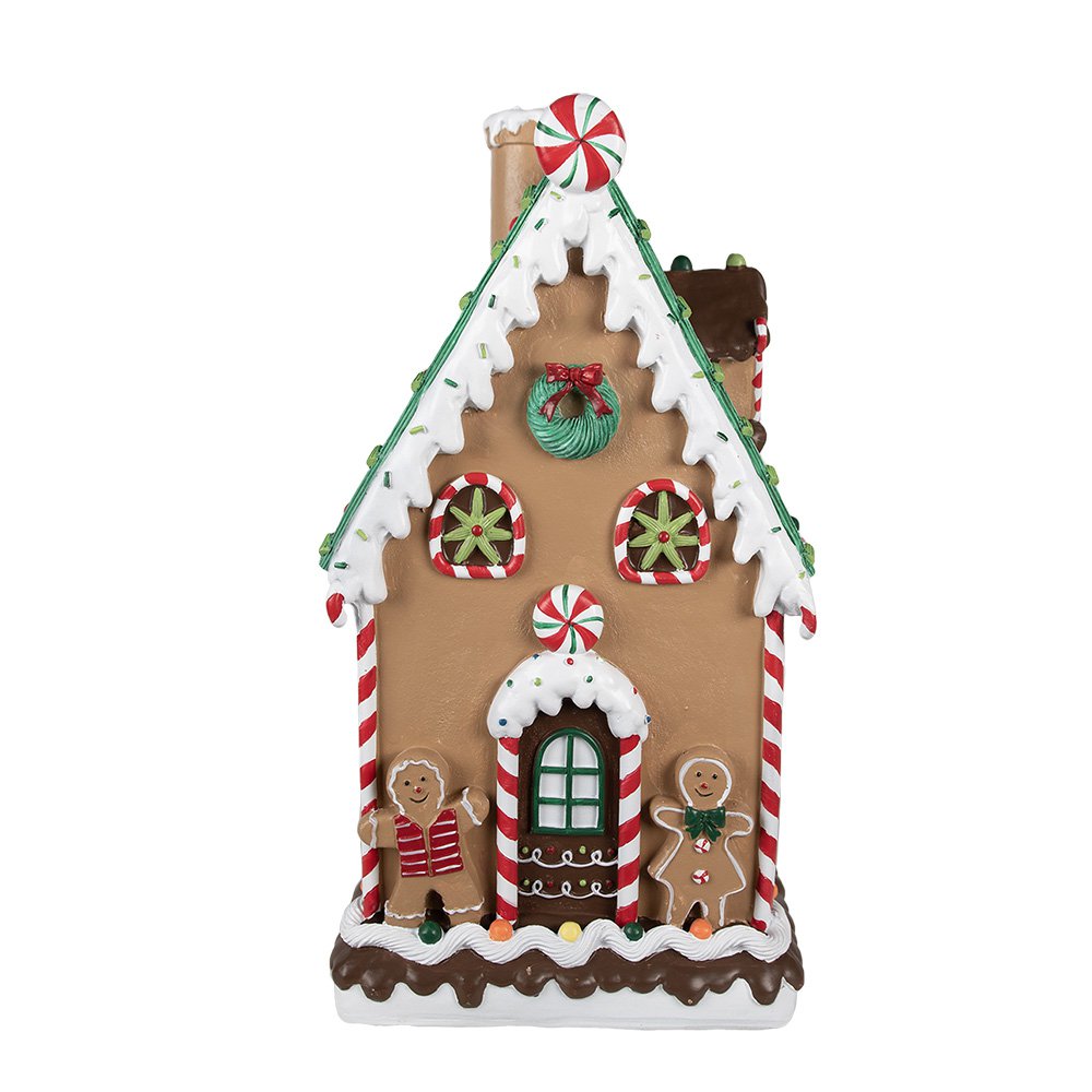Gingerbread house 28x28x51 cm Bruin Polyresin Peperkoekhuisje