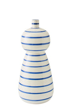 J-Line vloervaas - keramiek - blauw/wit