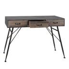 Sidetable Grijs, IJzer en Hout 116x40x80 cm
