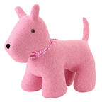 J-Line deurstopper Hond + Sjaal - polyester - roze - L