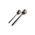 Mini snackvork 11cm matzwart Terno - set/6