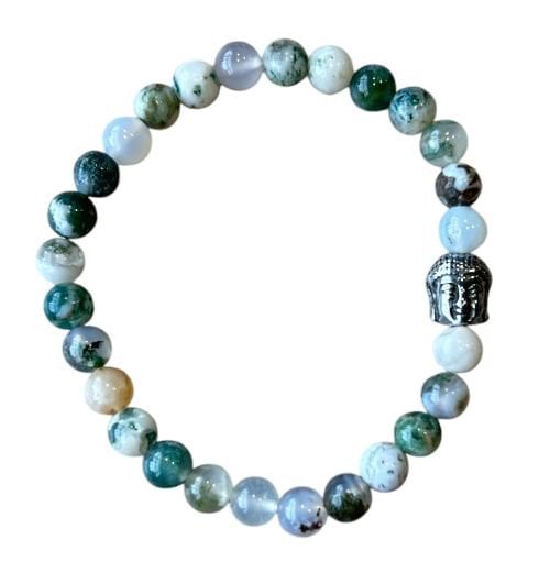 Dames armband Boom Agaat met Boeddha kraal