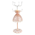 Sieraden Standaard Beige, Kunststof en Metaal Ø 7x19 cm