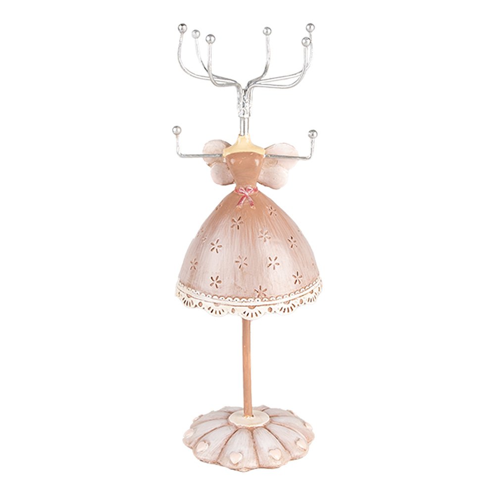 Sieraden Standaard Beige, Kunststof en Metaal Ø 7x19 cm