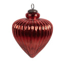 Kerstbal Ø 13x17 cm Rood Glas Kerstboomversiering