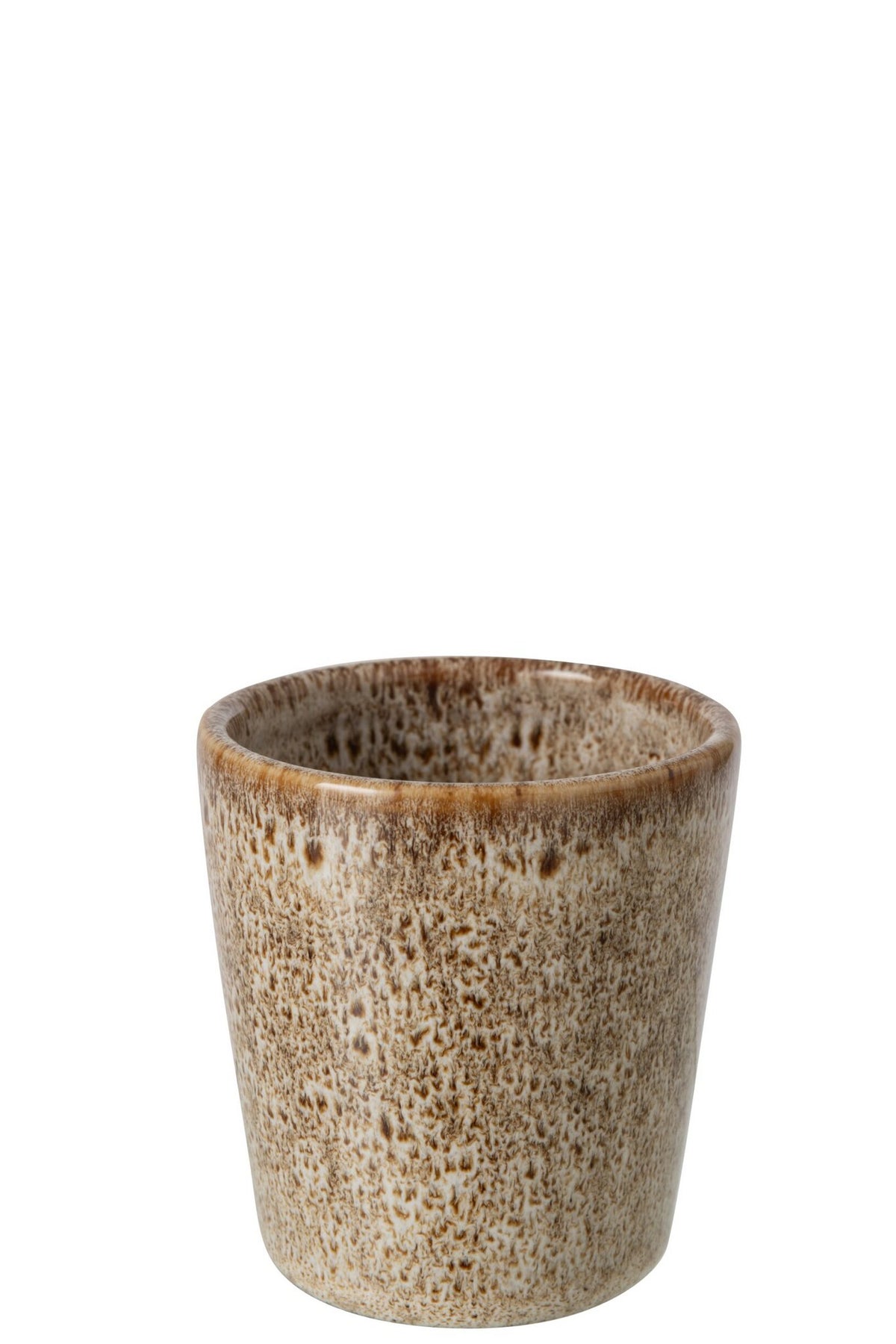 J-Line kopje - porselein - taupe - 4 stuks