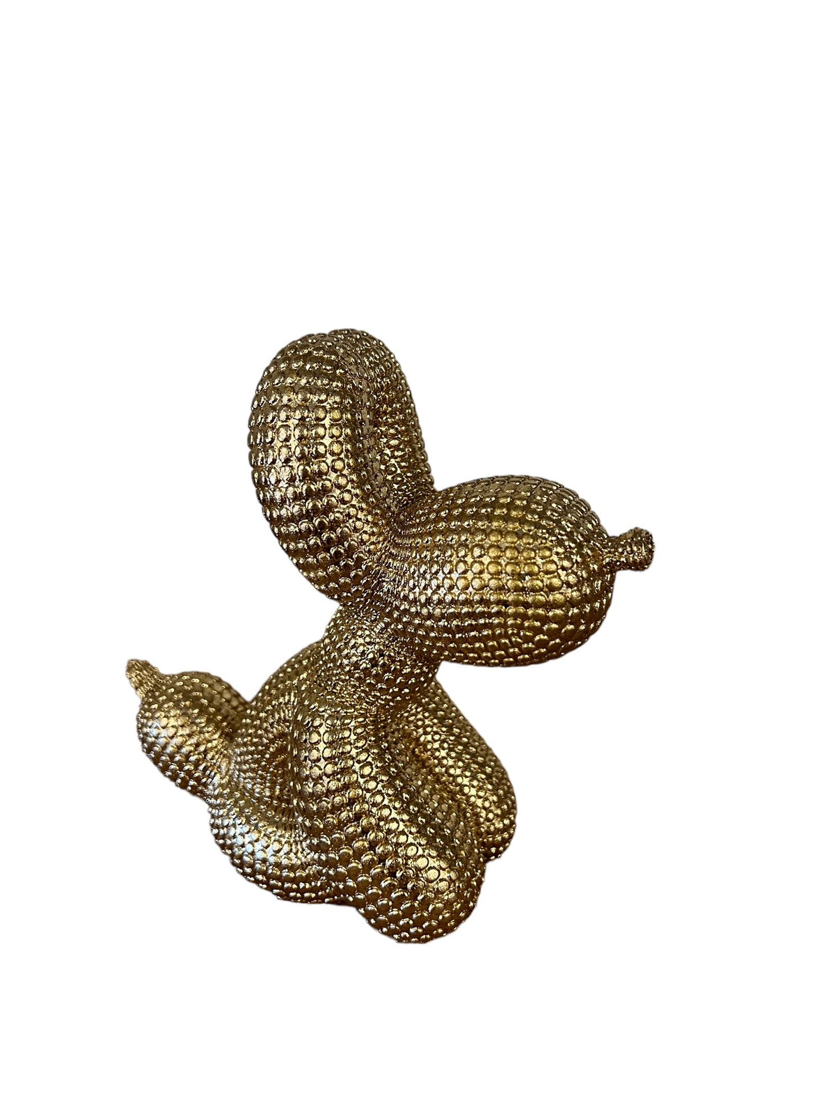 Polyresin ballon hond goud