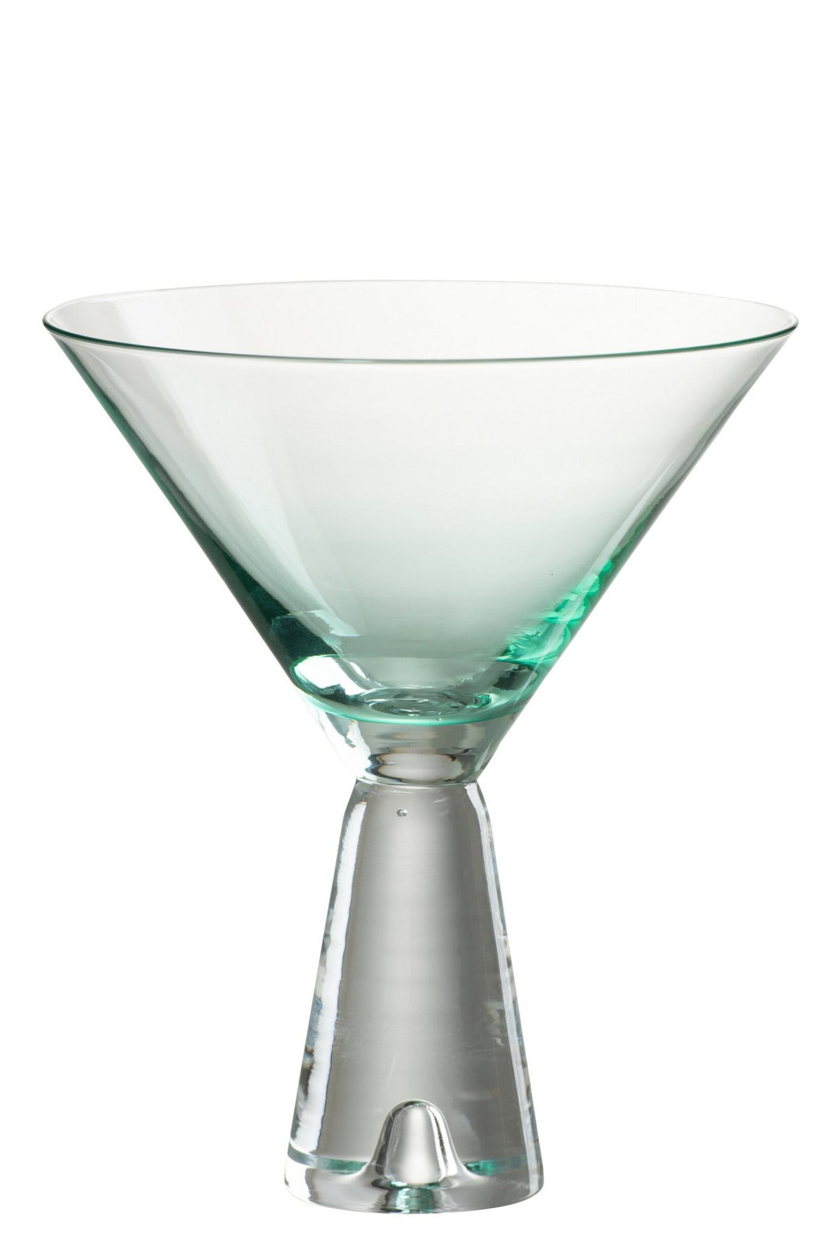 J-Line Lewis cocktailglas - glas - transparant/ azuur