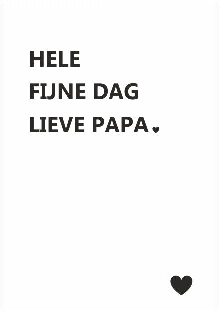 Lieve papa - wenskaart