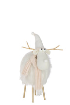 J-Line figuur Rendier - polyresin - wit/beige - L