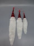 Stoffenhanger Kerstman 4st 30x6cm wit/rood