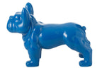 J-Line decoratie Bulldog - hout - blauw
