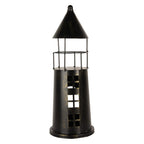Decoratie Vuurtoren Ø 16x45 cm Zwart Metaal