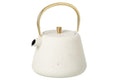 J-Line theepot - ijzer - wit/goud