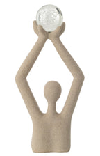 J-Line Buste Bal Hoofd Resin/Kristal Beige