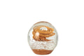 J-Line presse-papier Swirl Bal - glas - brons - small