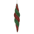 Kerstbal Ø 5x22 cm Rood Groen Glas