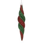 Kerstbal Ø 5x22 cm Rood Groen Glas