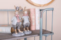 Decoratie Beeld Konijn 19 cm Beige Blauw Kunststof