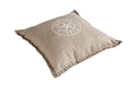 Hampton kussen beige 45x45cm (8 rings)