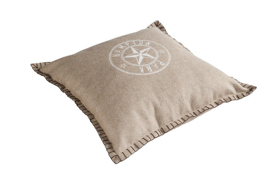 Hampton kussen beige 45x45cm (8 rings)