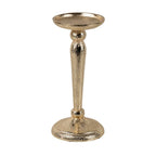 Kandelaar gehamerd champagne goud 22x10cm