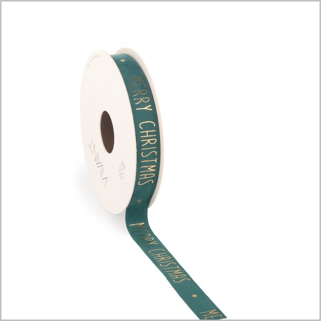Velvet lint – Petrol– Christmas – 15mm x 5m