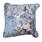 Kussenhoes 40x40 cm Blauw Polyester Bloemen Sierkussenhoes