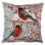 Kussenhoes 45x45 cm Blauw Polyester Vogels