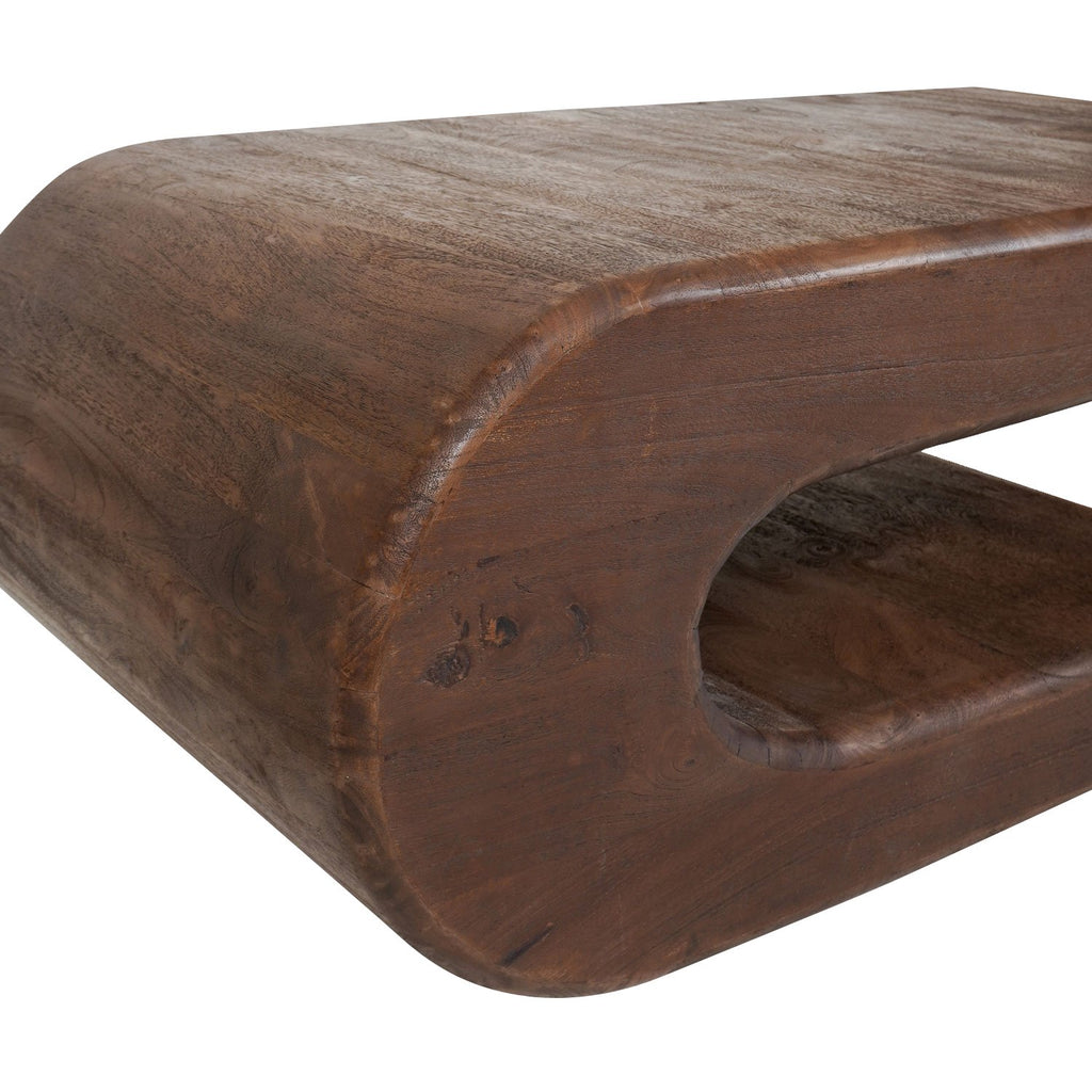 Salontafel Maan - Espresso Mangohout - 110 x 60 cm