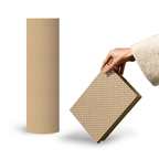 Cadeaupapier - Kraft wit stip - 50 cm x 150 meter