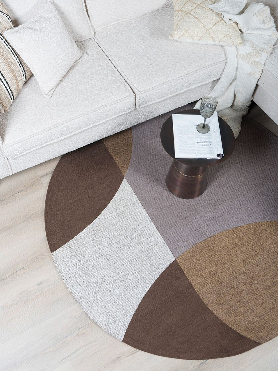 Vloerkleed Eli Brown ø120 cm