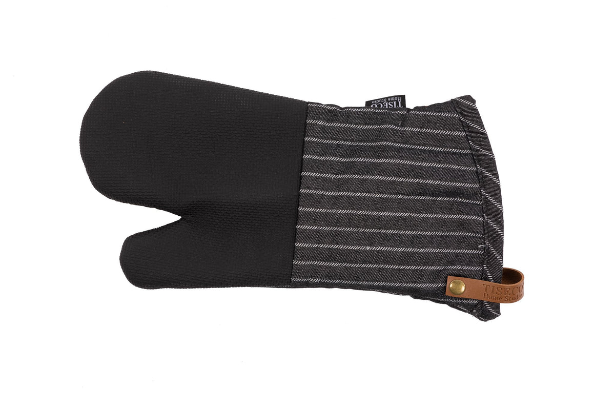 Oven glove Sherlock Stripe - SET/2 - 17x33cm, black