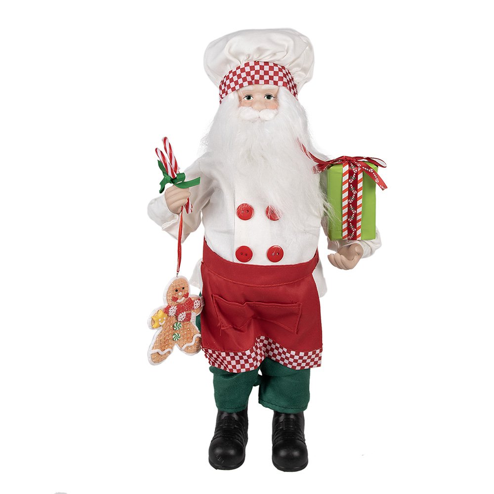 Beeld Kerstman 46 cm Rood Kunststof Decoratie Figuur