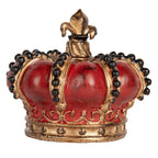 Decoratie Beeld Kroon Ø 13x11 cm Rood Kunststof