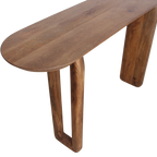 Bullnose consoletafel mangohout bruin - 140cm