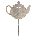Tuinsteker Theepot 26x1x35 cm Grijs Metaal