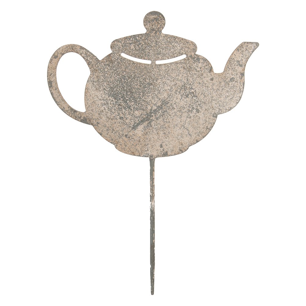 Tuinsteker Theepot 26x1x35 cm Grijs Metaal