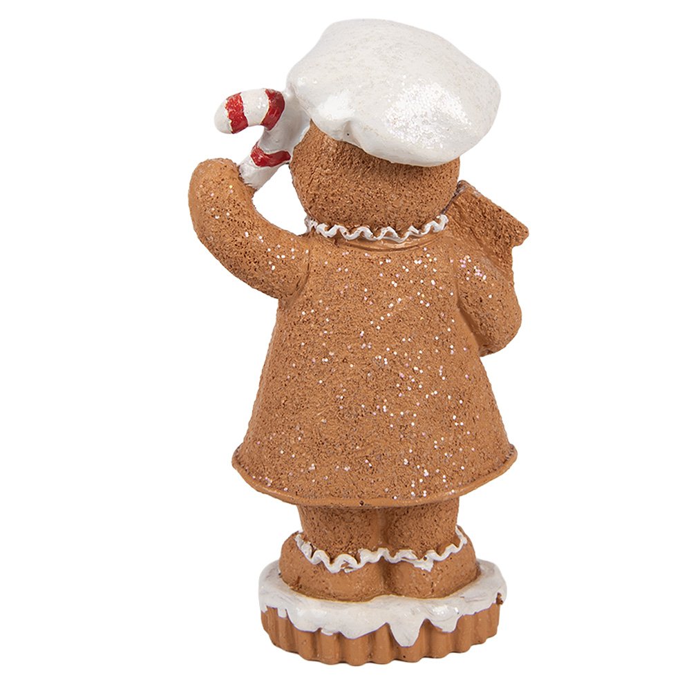 Kerstdecoratie Beeld Gingerbread man 8x5x15 cm Bruin Kunststof