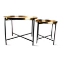 Bijzettafel geborsteld goud Patio - Set van 2