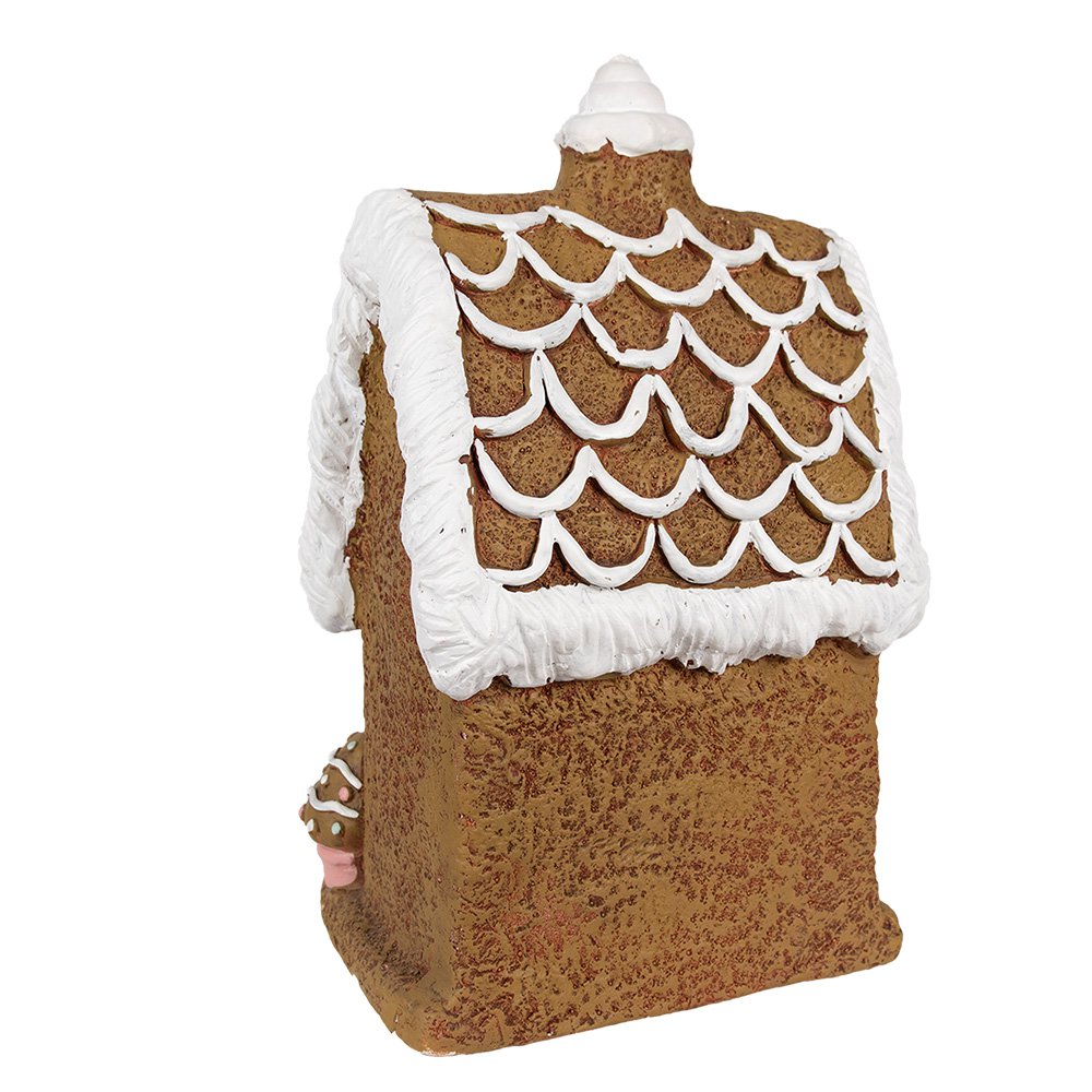 Gingerbread house met LED 39 cm Bruin Magnesium (MGO) Peperkoekhuisje