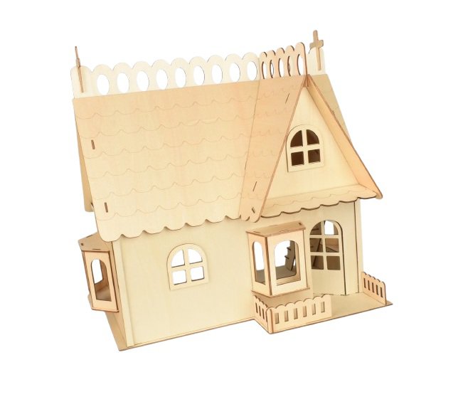 Bouwpakket Poppenhuis 'Huis met Dakkapel' 1:12