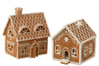 J-Line decoratie Huis Peperkoek - polyresin - bruin - large - LED